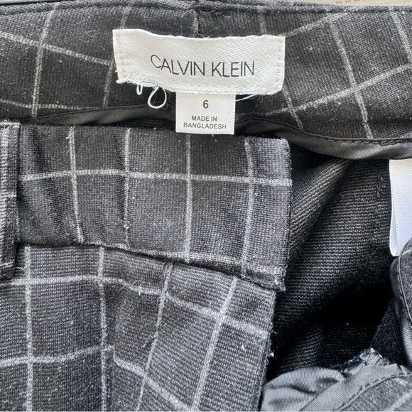Calvin Klein Black Checkered Ankle Pants - Picture 3 of 3